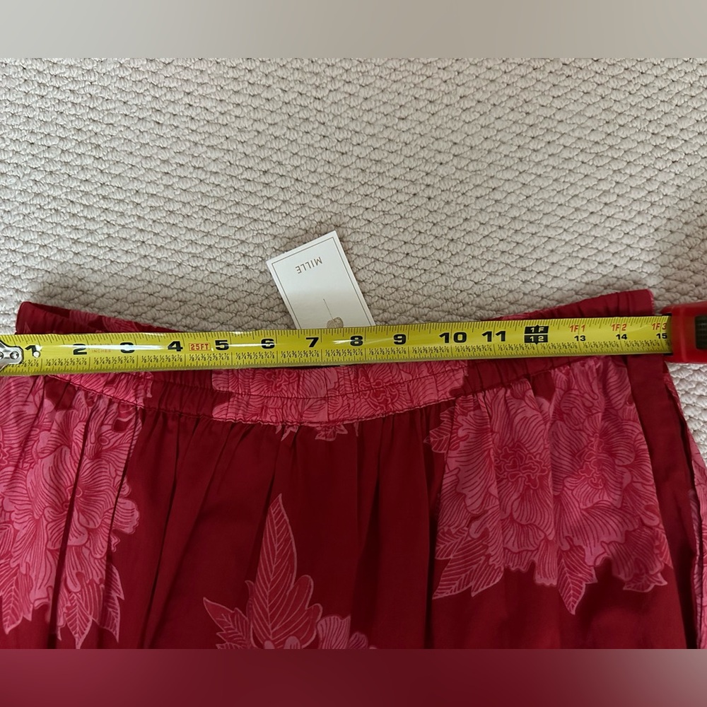 Mille Resort & Travel Paola Skirt. Crimson Floral. S. NWT. - Picture 7 of 9